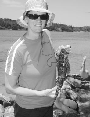 Robyn Poulton with a flathead from a nice feed taken from the Camden Haven River on 4” Minnows and 6” Sandworms.